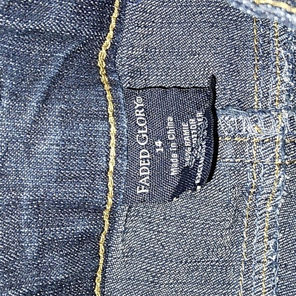 GUC Girls FADED GLORY Studded/Bedazzled Dark Wash Skinny Straight Jeans~Sz 14 1 - Picture 10 of 13